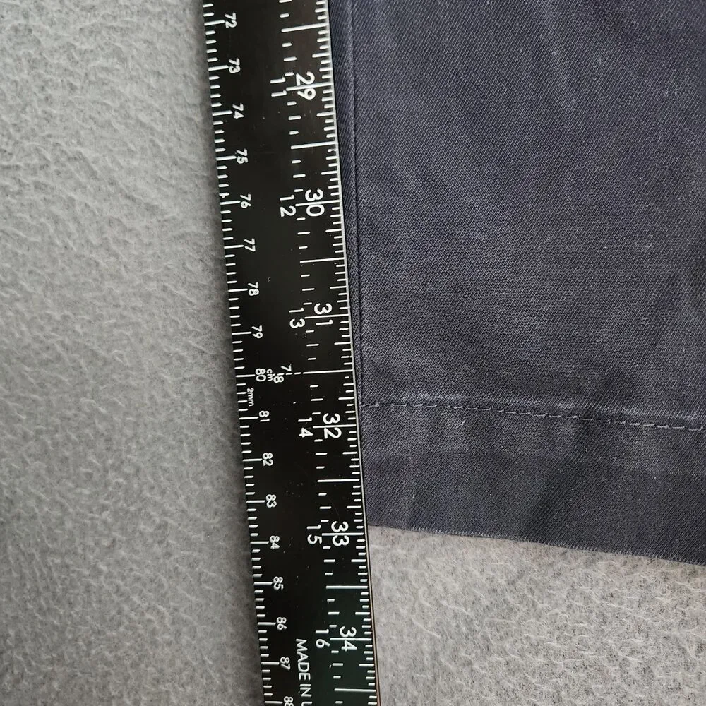 Banana Republic Chino Pants Men 35X34 (37X33) Navy Fulton Skinny Straight Leg